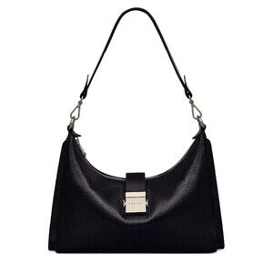 RADLEY LONDON Leather Sloane Street Medium Shoulder Bag Zip Black Silver New